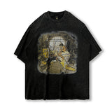 Men T-Shirt Creative Portrait Printing Loose