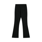 Men Jeans flared pants loose pure white