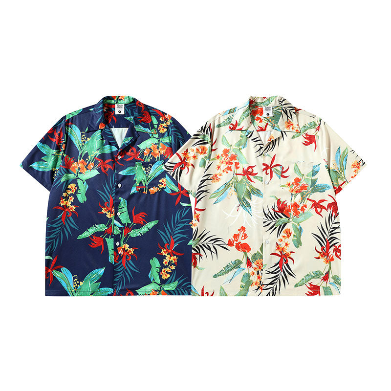 Short Sleeve Shirt Hawaii Beach Printed Shirt