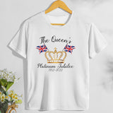 Inspired by Queen's Platinum Jubilee 2022 Elizabeth 70 Years T-shirt Short Sleeve T-shirt plus Size Loose