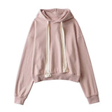 Women Hoodie Loose and Idle Solid Color Simple