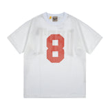 Gallery Dept T-Shirt Alphabet Print Hollow Mesh Short Sleeve T-Shirt