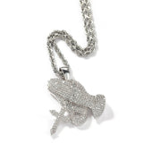 Jewelry INS Tide Brand Full Diamond Cross Pendant Necklace Hip Hop Crosses Spectrum St. Valentine's