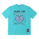 Men T-Shirt Rose Floral Print Oversize All-Match Loose