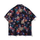 Short Sleeve Shirt Vintage Hawaiian Style Loose Leisure Vacation