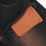 Men Jeans Pocket Vintage Distressed
