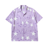 Short Sleeve Shirt Summer Star Loose All-Matching Beach Shirt