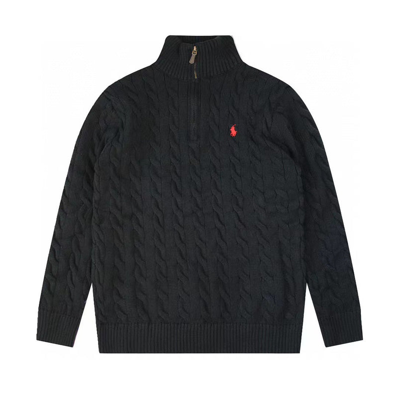 Ralph Lauren Knitted sweaters RL Ralph Pony Standard Vintage Half Zip Sweater Loose Lazy Wind Knitted