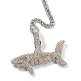 Jewelry Shark Alphabet Hip Hop Necklace with Zircon St. Valentine's Word Up Spectrum