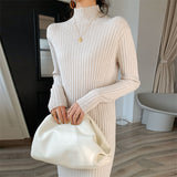 Women Pullover Sweater Loose Knitted Long Sweater