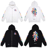 CHH Chrome Heart Hoodie Crowe cotton terry zip-up cardigan hooded sweater