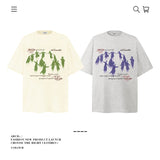 American vintage street T-shirt pure cotton men's and women's summer loose