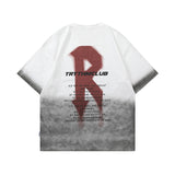 Men T-Shirt Retro Gradient Oversize