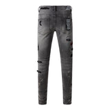 KSUBI Jeans Slim Fit Casual Ripped Jeans