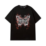Men T-Shirt Butterfly Graffiti Printing