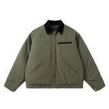 Mens Vintage Jackets Vintage Winter West Coast Lapel Colour Matching Jacket