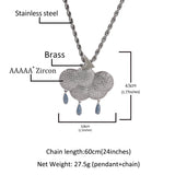 Jewelry Hip Hop Zircon Lightning Cloud Pendant Versatile Necklace Spectrum lightning