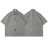Short Sleeve Shirt Lapel Plaid Shirt Summer