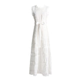 Bohemian Dress Embroidered Lace Slimming Hollow Dress