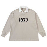 Fear of God Essentials 1977 Knit Polo Long Sleeve Fog Sweater for Men and Women