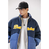 Unisex Coat Stand-up Collar Cotton-Padded Clothes Men and Women Loose Winter