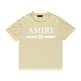 Amiri T Shirt Printed Casual Hip Hop round Neck Short Sleeve T-shirt