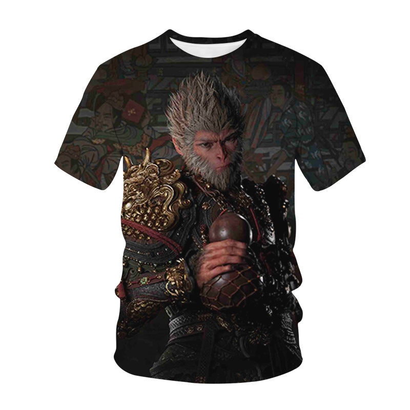Hot Sale Role Playing Games Black Myth Wukong 3d Print T-shirt