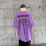 Men T Shirt Heavy Summer Loose plus Size Retro Distressed