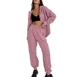 Women Co-Ords Autumn and Winter Long-Sleeved Shirt Sports Style Fashion