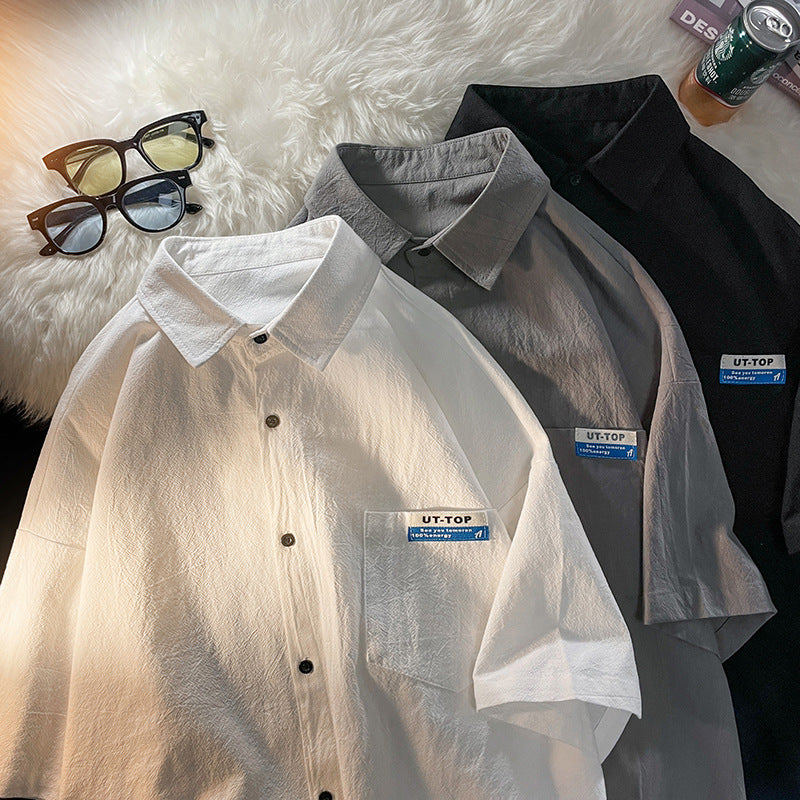 Men's Shirts Retro Summer Loose All-Matching