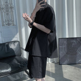 Men Shirts Solid Color Loose Summer Ice Silk