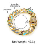 Bracelet Hip Hop Oil Drop Alloy Colored Cuban Bracelet St. Valentine's Spectrum