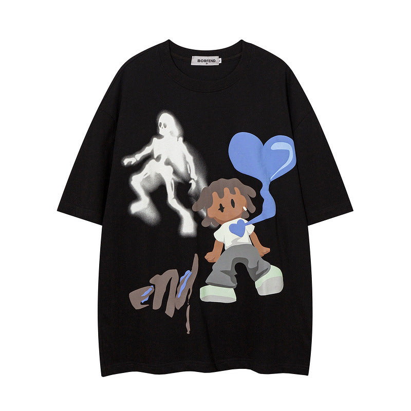 Men's T-Shirt Cartoon Foam Couple Retro