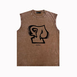 Purple Brand Distressed Tank T Shirts Distressed Sleeveless T-shirt Vest
