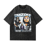 Men T-shirt Printed Half Sleeve T-shirt Retro Short Sleeve T-shirt