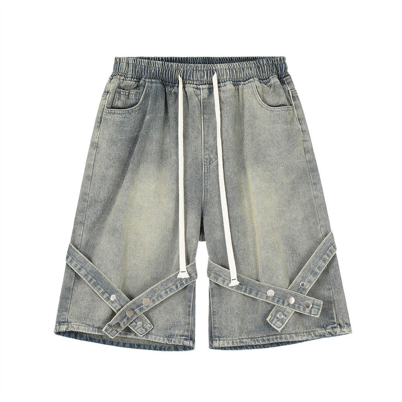 Men Shorts distressed denim shorts loose summer