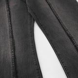 Men Jeans Washed Vintage Washed Stitching Loose
