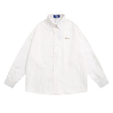 Men Long Sleeve T Shirt Spring and Autumn Leisure Long Sleeve Shirt Simple, Loose and Versatile Lapel Shirt