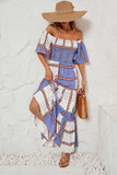 Women Dress Summer Stripes Ruffled Dress