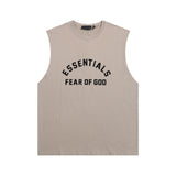 Fog Essentials tank spring summer FOG letter crew neck vest