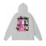 Stussy Hoodie Fall/Winter Fleece Hooded Sweater