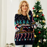Black Christmas Sweater Christmas Tree Sweater Ice Man Thick Sweater