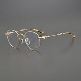 CHH Chrome Hearts Glasses Versatile Literary Retro Round Frame Plain Myopia Glasses Frame
