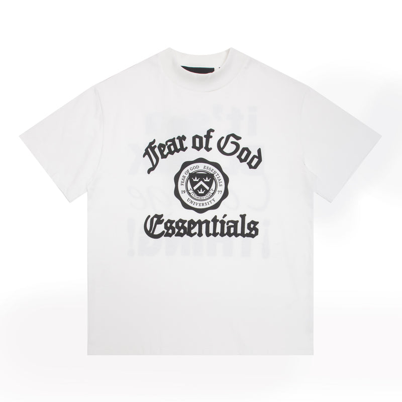 Fog Essentials T Shirts Spring/Summer FOG Letter Print Crew Neck Short Sleeves