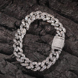 Bracelet Pure T Square Cuban Bracelet ins Wind Diamond Large Gold Chain Spectrum