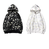Bathing Ape Hoodie camouflage luminous sweater men's autumn and winter cardigan
