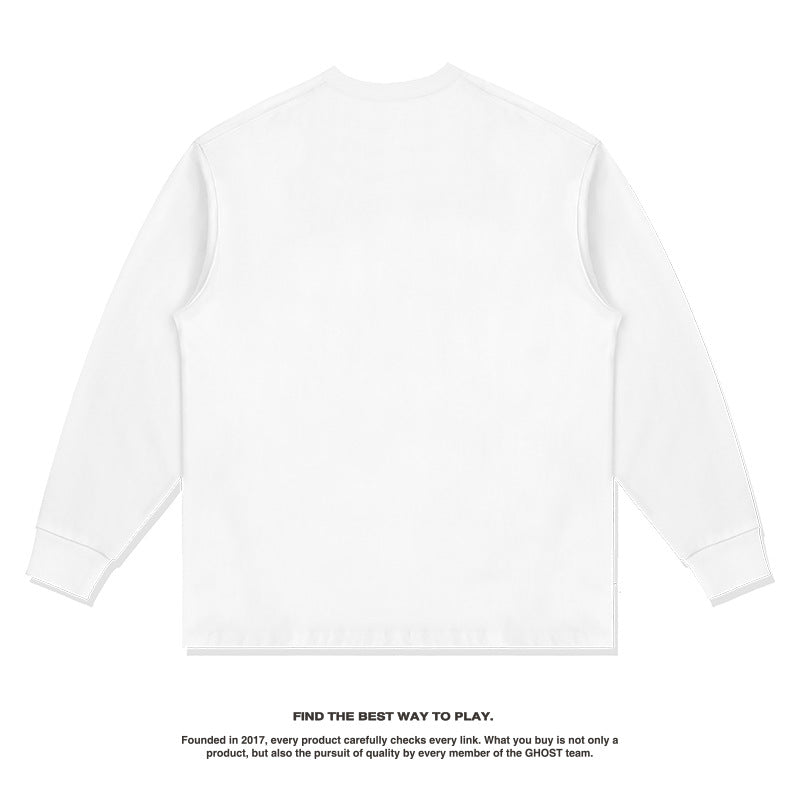 Unisex Long Sleeve Shirt Autumn and Winter Long Sleeve T-Shirt Loose