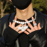 Jewelry Digital 1 Large Wings Pendant Cool Copper Zircon Animal Angel Pieces St. Valentine's