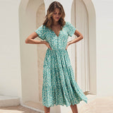 Women Dress Floral Holiday Leisure Dress