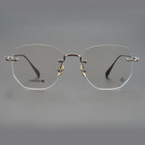 CHH Chrome Hearts Glasses Ultra-light pure titanium high-end rimless glasses frame